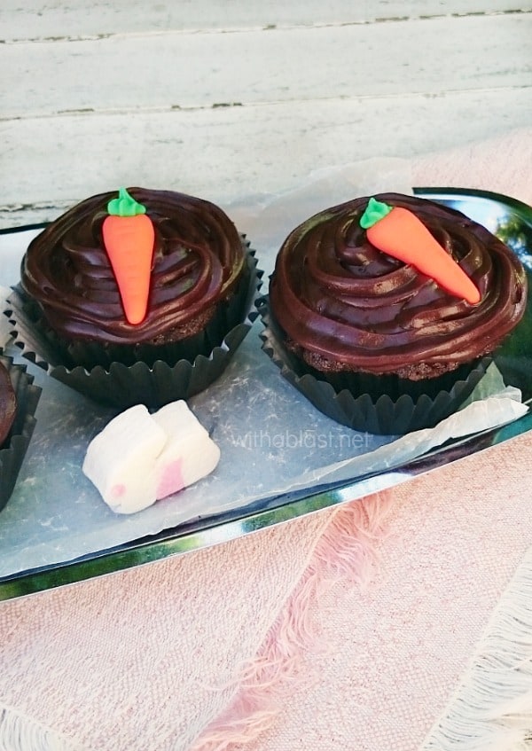 Chocolate Carrot Cake Cupcakes 