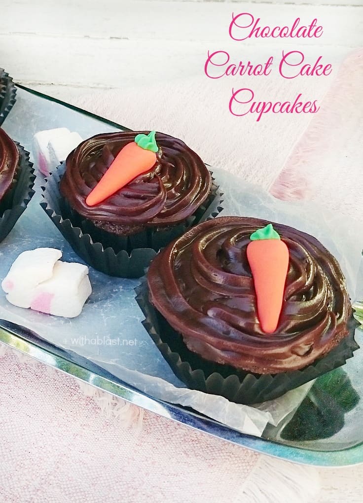Chocolate Carrot Cake Cupcakes 