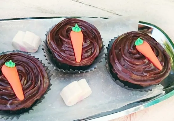 Chocolate Carrot Cake Cupcakes ~ Moist & oh so Chocolatey ! These Chocolate Carrot Cake Cupcakes is a longtime family favorite ~ perfect for Easter or Spring ! Chocolate Carrot Cake Cupcakes