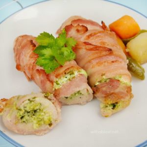 Garlic and Pesto Bacon Chicken
