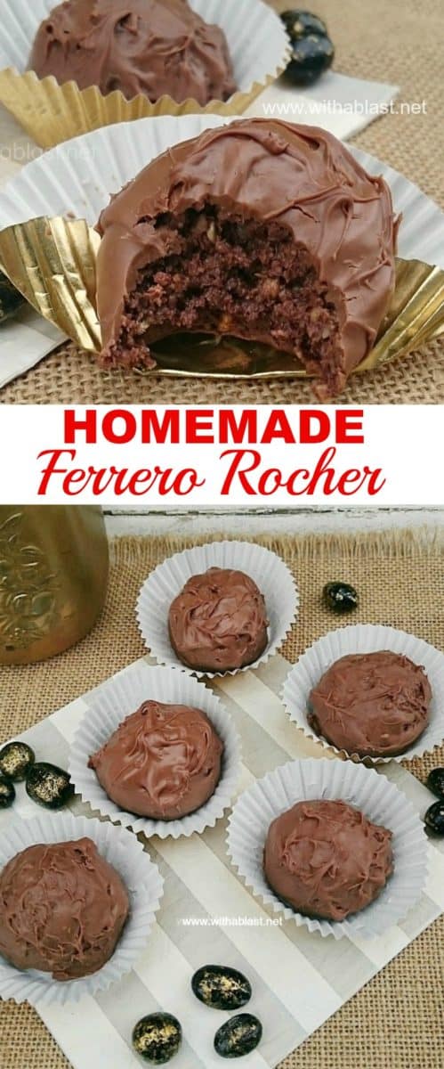 Make these worldwide popular Ferrero Rocher treats at home using only FOUR ingredients - quick and easy !