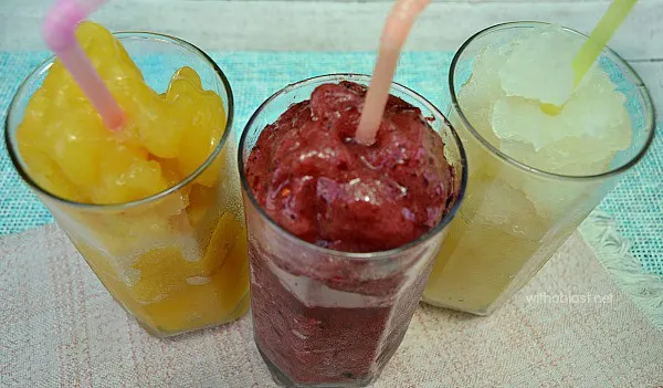 Fresh Fruit and Juice Slush Puppies 