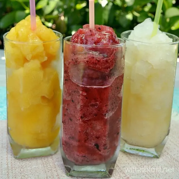 Fresh Fruit and Juice Slush Puppies 