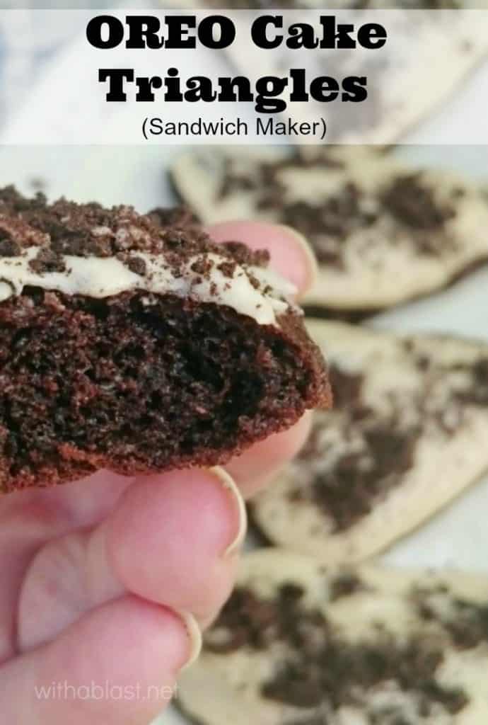 Oreo Cake Triangles (Sandwich Maker) 