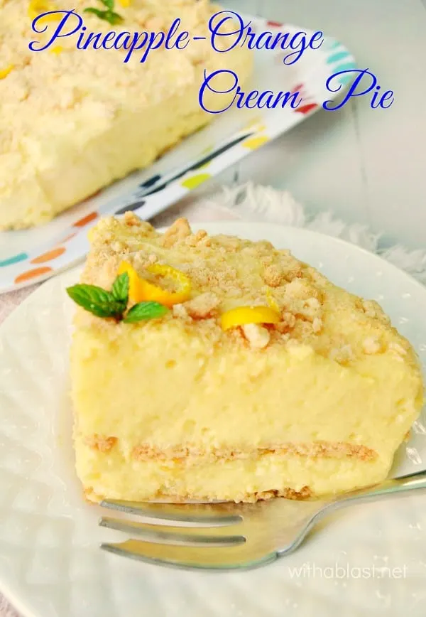 Pineapple-Orange Cream Pie (No-Bake)