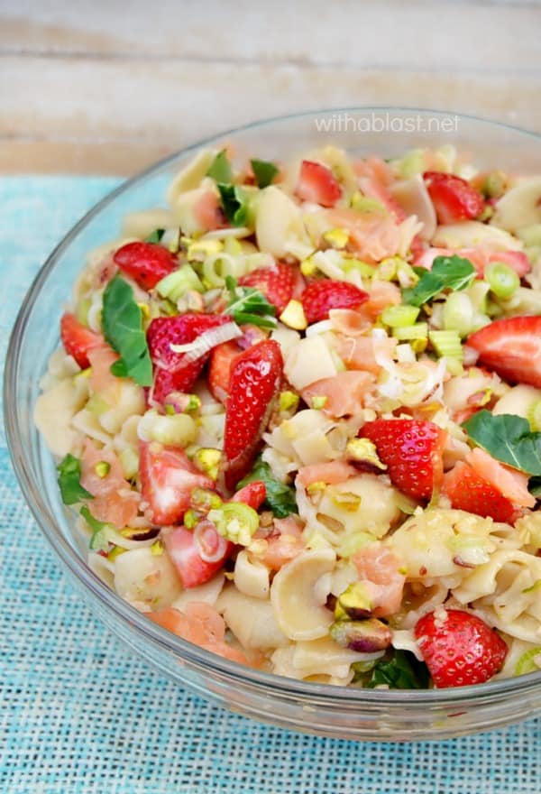 Strawberry and Salmon Pasta Salad