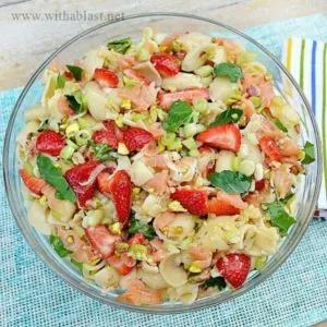 Strawberry and Salmon Pasta Salad