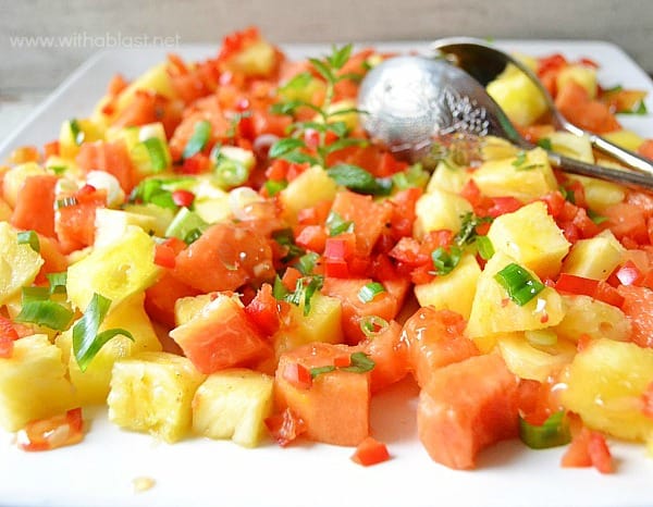 Sweet Chili Paw-Paw (Papaya) and Pineapple Salad