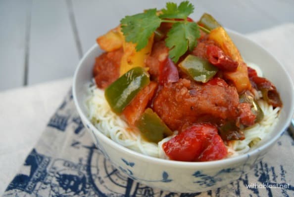 Sweet and Sour Pork is quick and easy to make at home - on the dinner table in 30 minutes and kid-friendly dish too!
