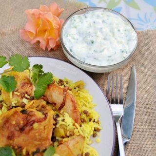 Chicken Breyani with Raita