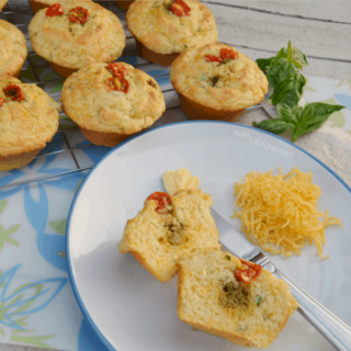 Pesto Tomato and Cheese Muffins