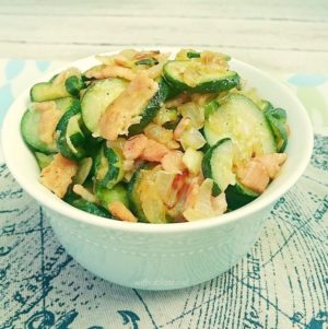 Zucchini with Bacon and Onion