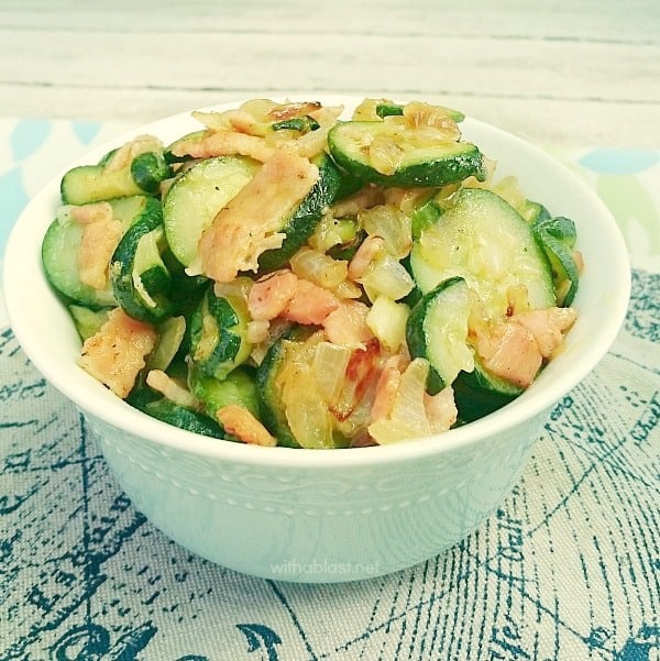 Zucchini with Bacon and Onion 