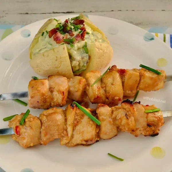 Asian Chicken Kebabs are tender, juicy and a must have recipe for your next BBQ - Quick marinade and ready to grill in 30 minutes
