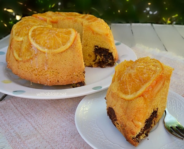 Chocolate Orange Marble Cake is easy to make and so special with the candied, baked-in fresh Orange slices - an all time winner year round