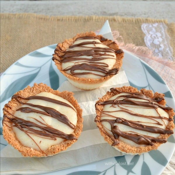 Coconut and Almond Cream Pies - a creamy Almond filling in an easy to make Coconut cup - delicious for dessert or whenever you crave a sweet treat