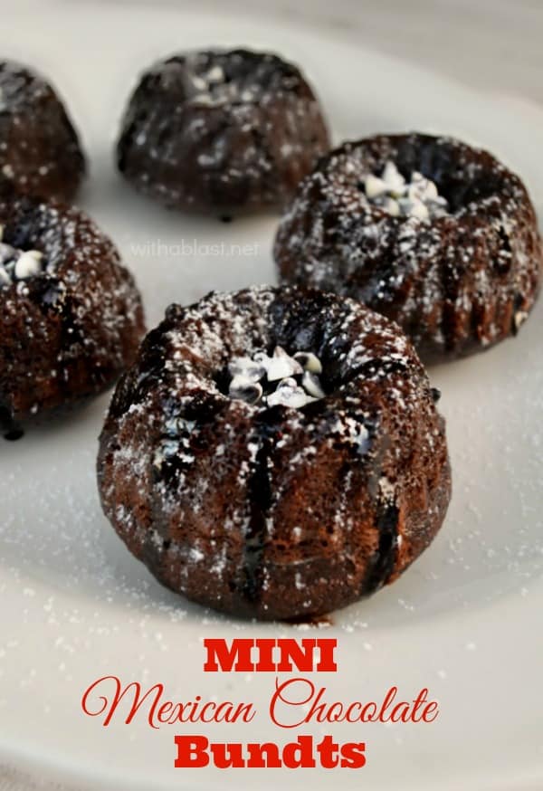 Soft, moist and spicy Mexican Chocolate bundt cakes ~ always a treat ~ quick, easy and you start with a Cake Mix !