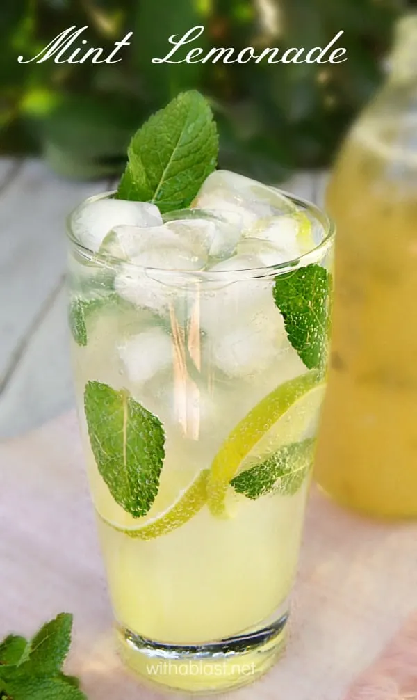 Best recipe for concentrated syrup to make your own Sparkling Mint Lemonade at home. Adults and kids love this and is always a refreshing winner #HomemadeLemonade #MintLemonade #LemonadeConcentrate #LemonadeSyrup