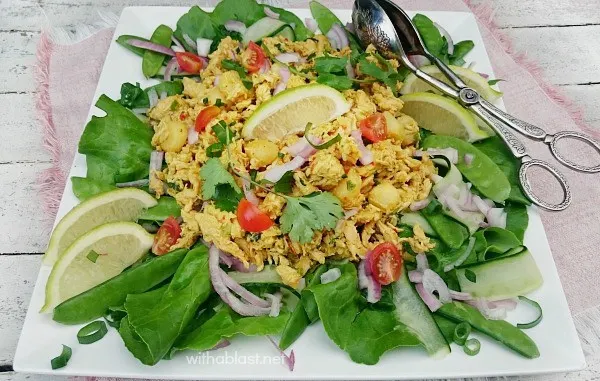 This Singapore-Style Chicken Salad is packed with flavor as well as nutrition and is ideal to serve as a light dinner or lunch