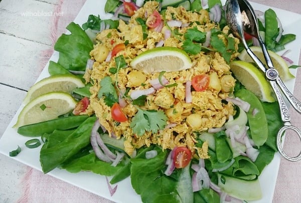 This Singapore-Style Chicken Salad is packed with flavor as well as nutrition and is ideal to serve as a light dinner or lunch