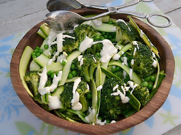 Super Greens with Creamy Feta Dressing