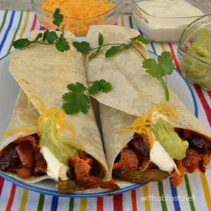 Bacon and Bean Burritos