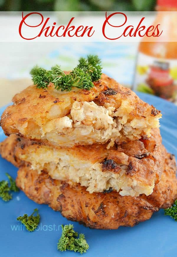 Chicken Cakes have a Chicken filling in a scrumptious Potato and Carrot mixture - (any cooked Chicken can be used) - so perfect for dinner ! 