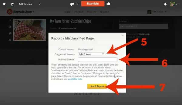 Fix An Incorrect Category On StumbleUpon