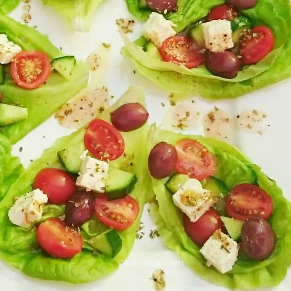 Greek Salad Lettuce Leaves