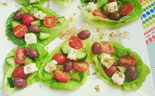 Greek Salad Lettuce Leaves