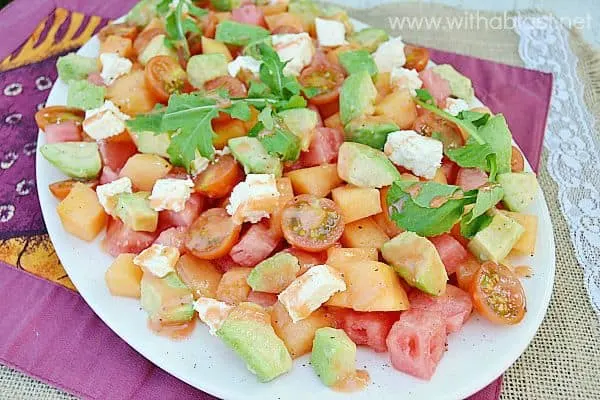 Mixed Melon and Avocado Salad