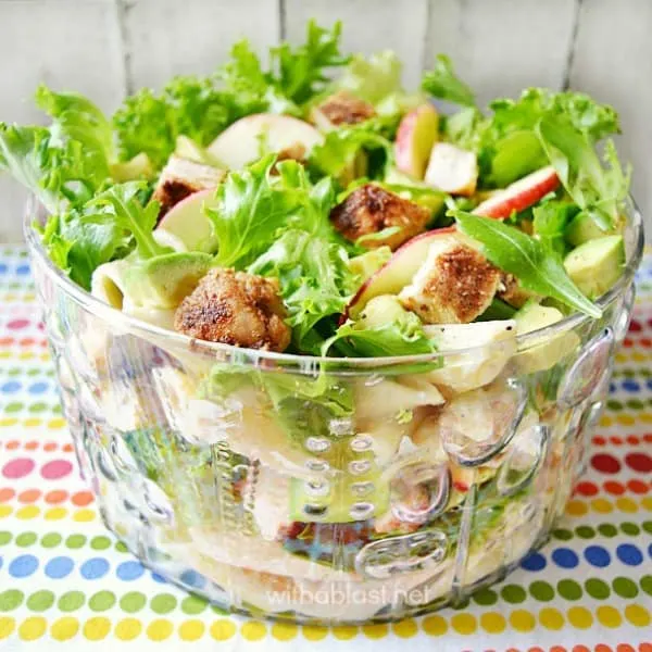 Refreshing, filling Pasta Chicken and Avocado Salad ~ perfect lunch or light dinner on a warm Summer day Pasta Chicken and Avocado Salad