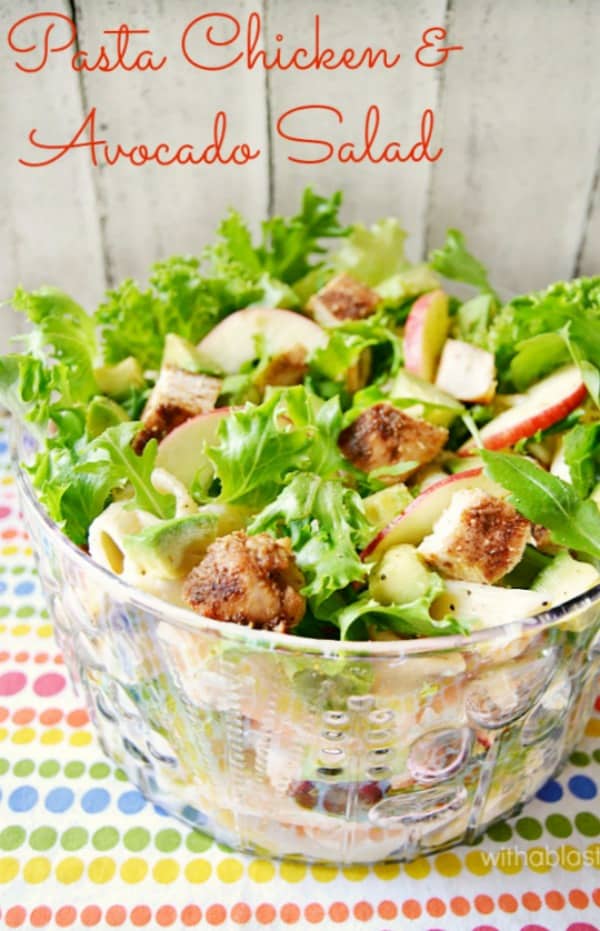 Pasta Chicken and Avocado Salad