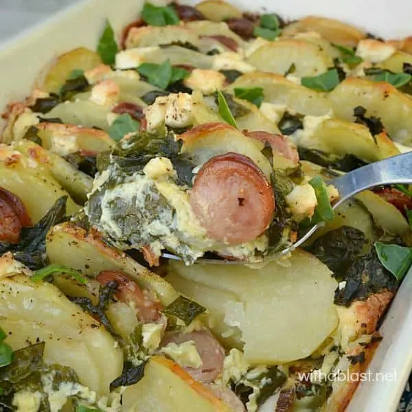 Spinach and Sausage Potato Bake