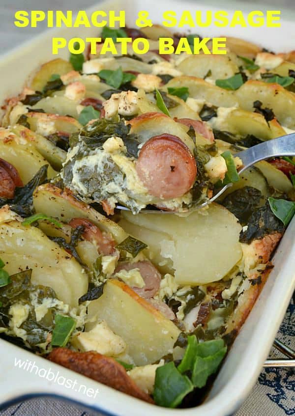 Spinach and Sausage Potato Bake