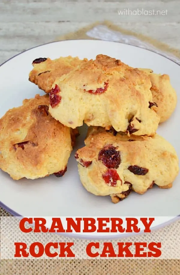 Cranberry Rock Cakes have a super soft center, with a hard, textured outer - ideal with your morning coffee, mid morning treat or a lunchbox treat #LunchBoxTreat #TeaTimeTreat #RockCakes