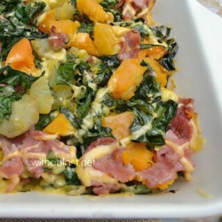 Bacon Butternut and Sweet Potato Casserole