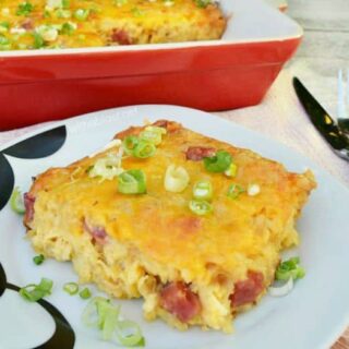 Cheesy Hashbrown Ham Casserole