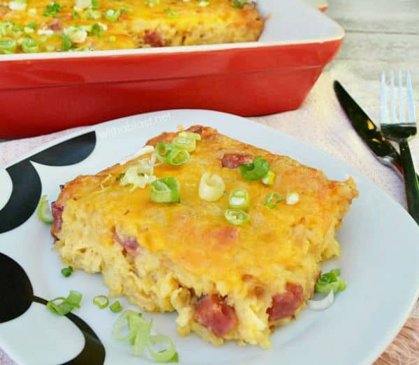 Cheesy Hashbrown Ham Casserole