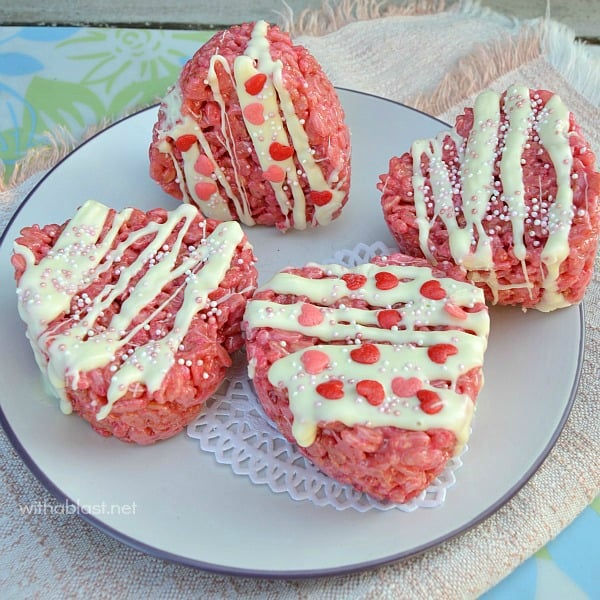 Strawberry Krispie Hearts