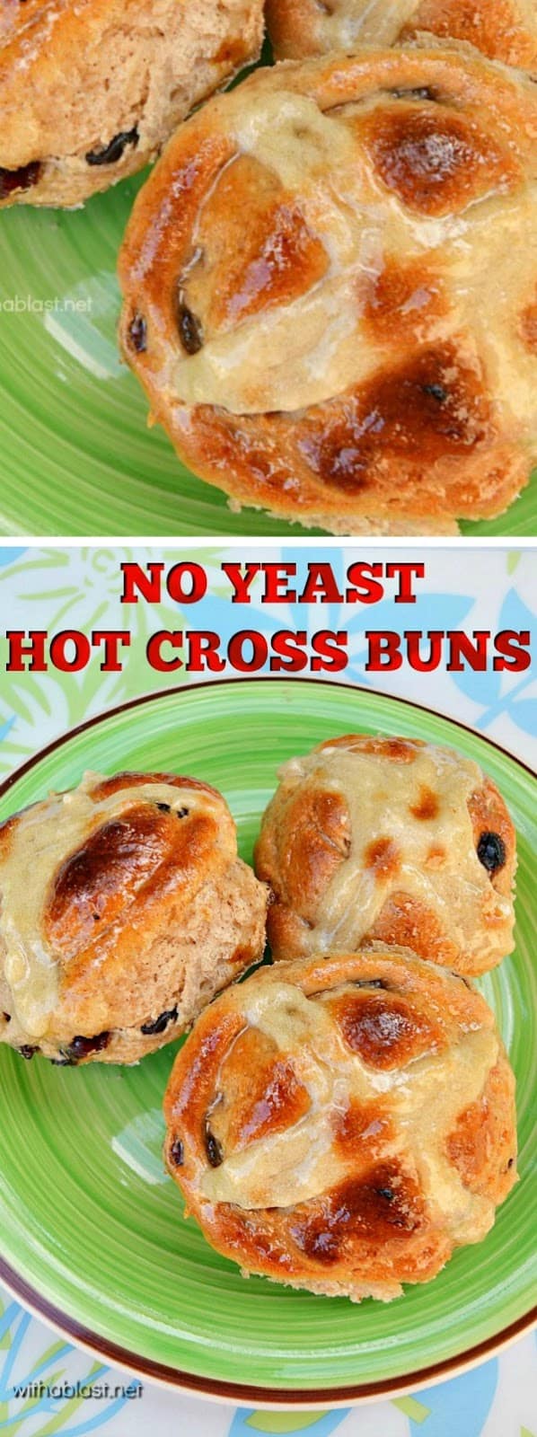 Keine Hefe Hot Cross Brötchen