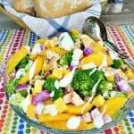 Broccoli and Peach Chicken Salad
