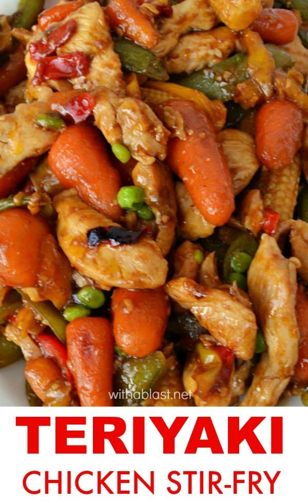 Teriyaki Chicken Stir-Fry is a quick, easy and perfect last minute dinner #ChickenRecipes #TeriyakiChicken #StirFryRecipes