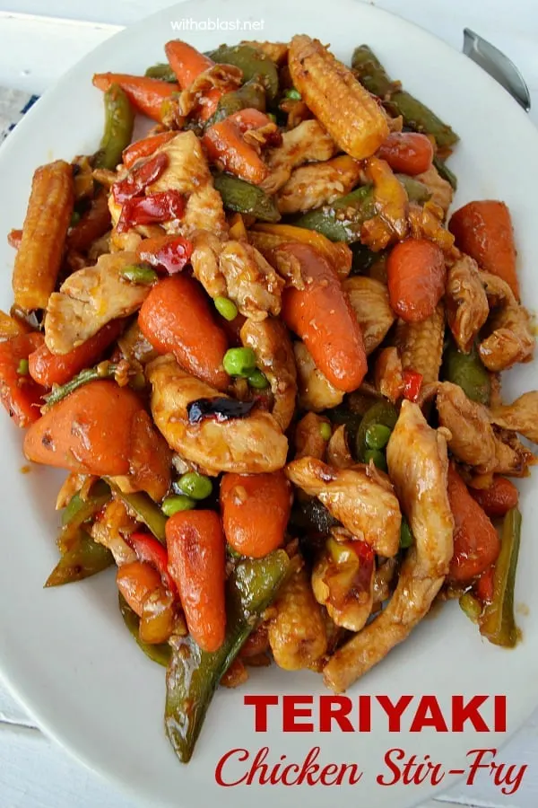 Teriyaki Chicken Stir-Fry is a quick, easy and perfect last minute dinner #ChickenRecipes #TeriyakiChicken #StirFryRecipes