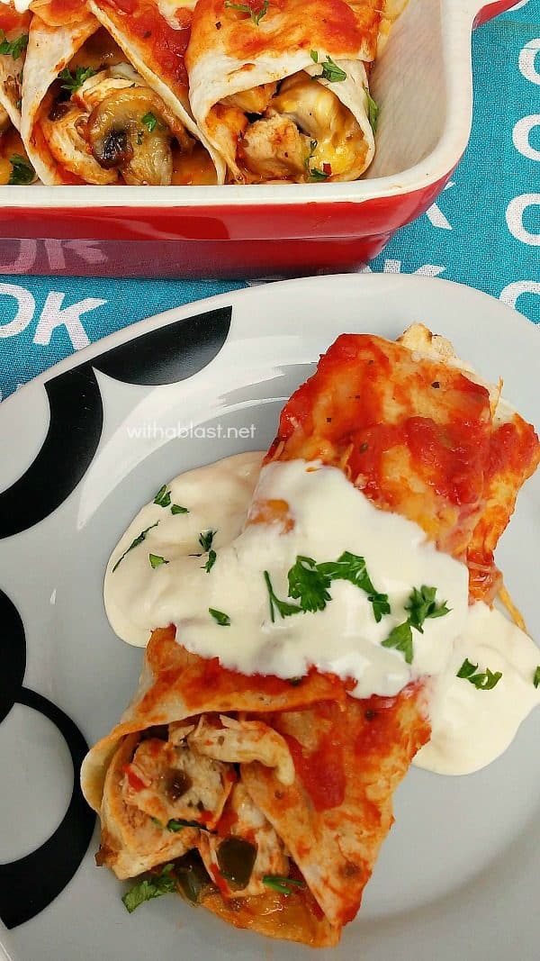 Chicken and Mushroom Enchiladas