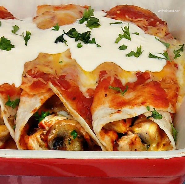 Chicken and Mushroom Enchiladas