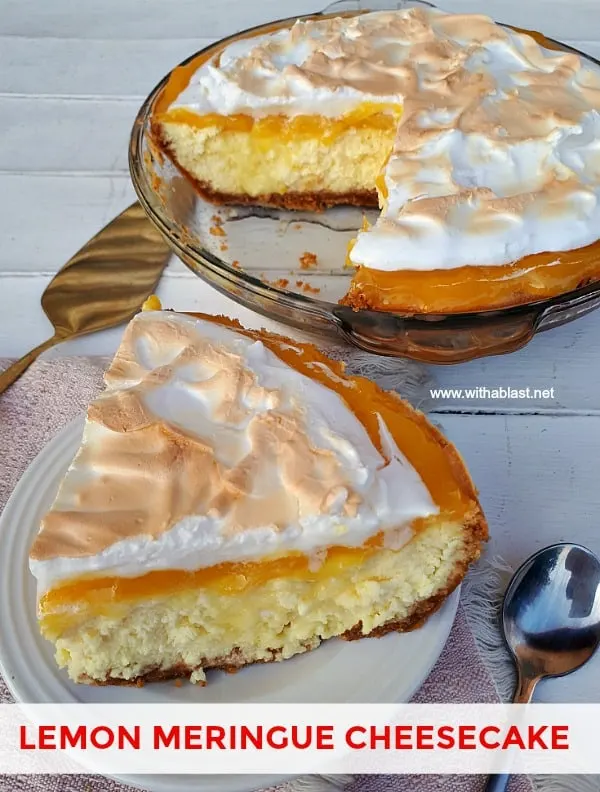 Tart, sweet, decadent Lemon Meringue Cheesecake ! So good - everyone will want the recipe !