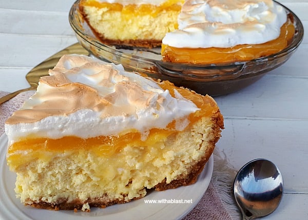 Tart, sweet, decadent Lemon Meringue Cheesecake ! So good - everyone will want the recipe !
