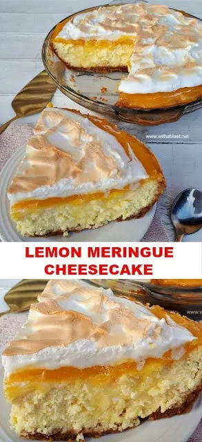 Tart, sweet, decadent Lemon Meringue Cheesecake ! So good - everyone will want the recipe !