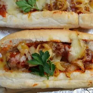 Bolognaise Meatballs and Mozzarella Subs